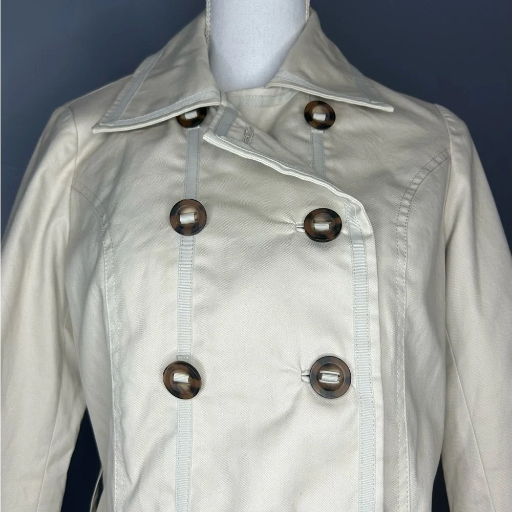 Boden Womens Trench Coat Khaki 6 *no belt* Academia Classiccore Closet Staple - Picture 11 of 16